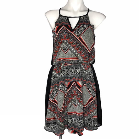 Alya Multicolored Print Halter Mini Dress - Picture 1 of 8